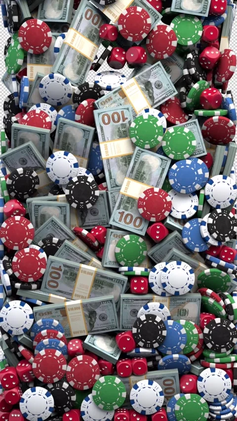 Casino chips – 3d render with alpha channel. Stock Footage 315335897