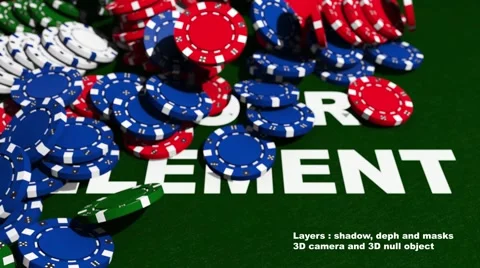 Casino chips Stock After Effects
