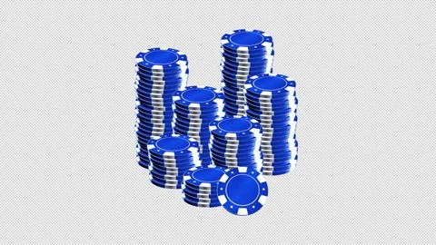 Casino Chips Blue Stack Stock Footage 328188348