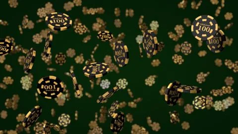 Casino chips with depth of field effect. Stock Illustration