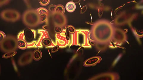 Casino chips falling down (Animation) Stock Footage 36054386