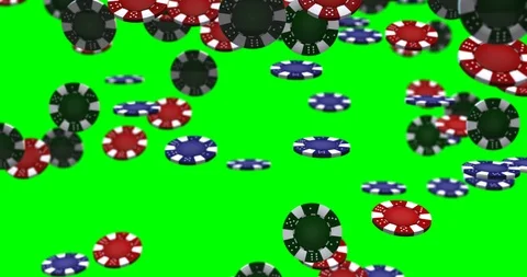 Casino chips falling Video stock 88154781
