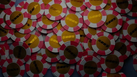 Casino Chips Falling Stock Footage 169868477