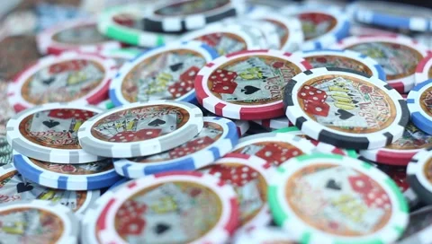 Casino chips Stock Footage 6660072
