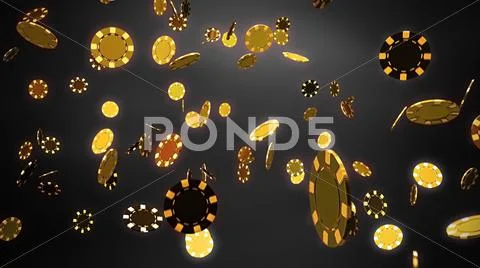 Casino chips gold black Stock Illustration