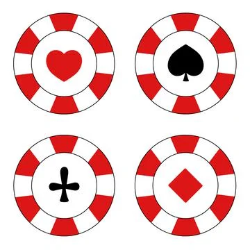 Casino chips icon flat Stock Illustration