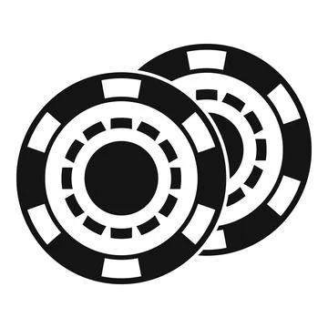 Casino chips icon simple vector. Poker game Stock Illustration