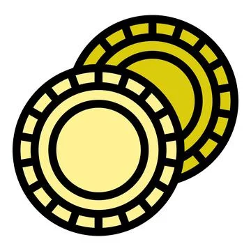 Casino chips icon vector flat Stock Illustration