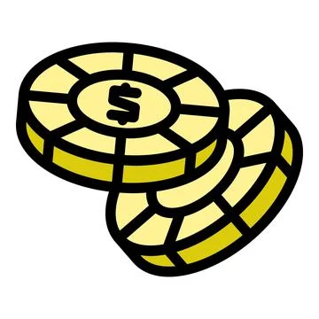 Casino chips icon vector flat Stock Illustration