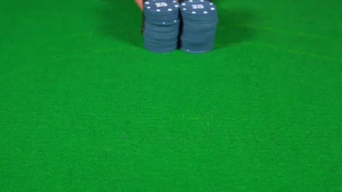 Casino, chips moving on the table Stock Footage 70415139