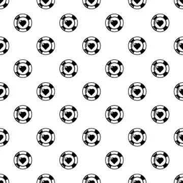 Casino chips pattern seamless Stock Illustration