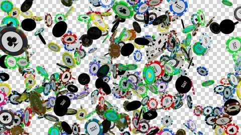 Casino Chips Set Explosion Stock Photos