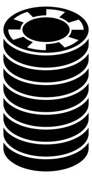 Casino chips stack icon. Gambling bet symbol Illustrazione stock