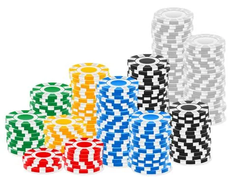 Casino chips stack Stock Illustration