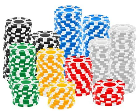 Casino chips stack Illustrazione stock