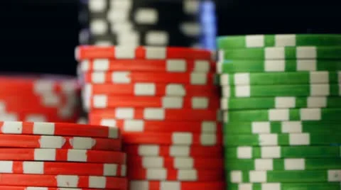 Casino chips stacks. Stock Footage