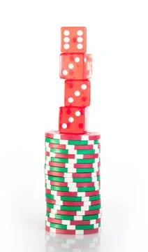 Casino chips stacks. Stock Photos