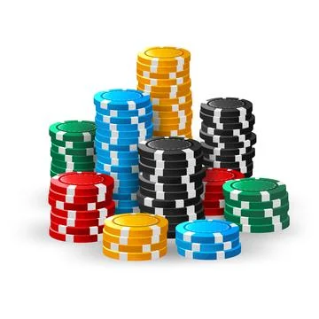 Casino Chips Stacks, Vector Illustration Illustrazione stock