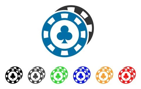 Casino Chips Vector Icon Stock Illustration