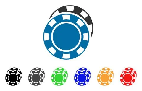 Casino Chips Vector Icon Illustrazione stock