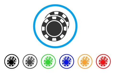 Casino Chips Vector Icon Illustrazione stock