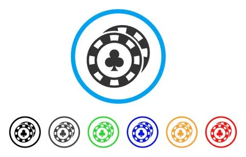 Casino Chips Vector Icon Stock Illustration