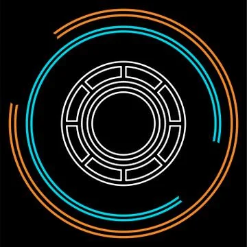 Casino chips vector icon Illustrazione stock