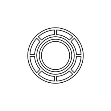 Casino chips vector icon Stock Illustration