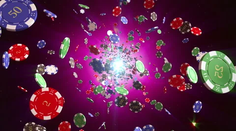 Casino chips/tokens loopable background Stockbeeldmateriaal 62550695