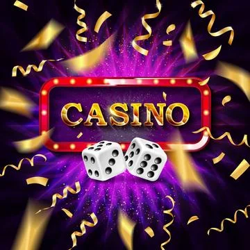 Casino congratulations frame Stock Illustration