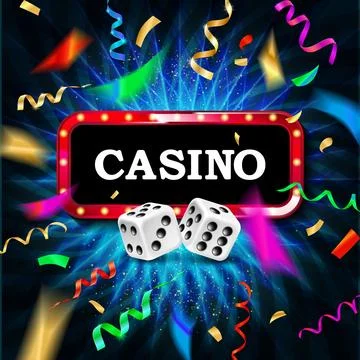 Casino congratulations frame Stock Illustration