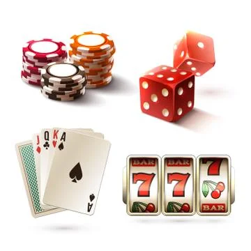 Casino design elements 스톡 일러스트