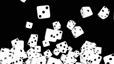 Casino dice cube particle loop animation Stock Footage 161091978