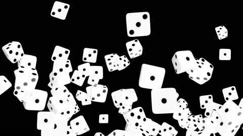 Casino dice cube particle loop animation Stock Footage 161092001