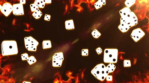 Casino dice cube particle loop animation Stock Footage 161092162