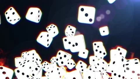 Casino dice cube particle loop animation Stock Footage 161092168
