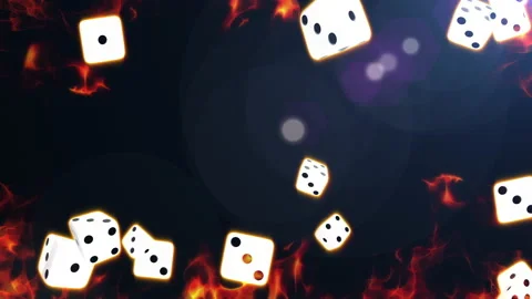 Casino dice cube particle loop animation Stock Footage 161092175