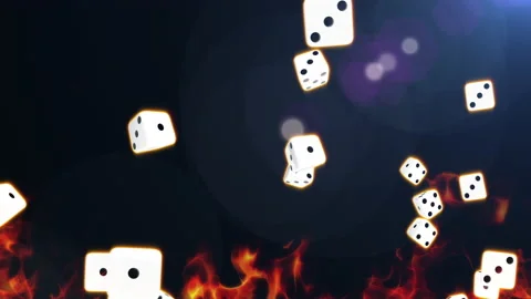 Casino dice cube particle loop animation Stock Footage 161092308