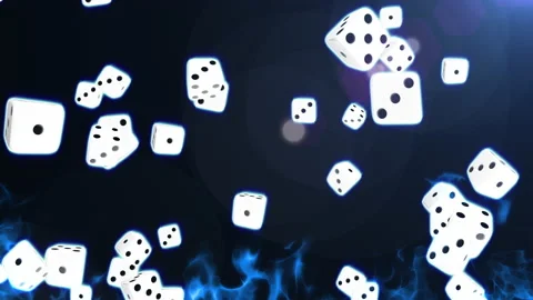 Casino dice cube particle loop animation Stock Footage 161092349