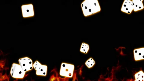 Casino dice cube particle loop animation Stock Footage 161092465