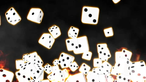 Casino dice cube particle loop animation Stock Footage 161092693