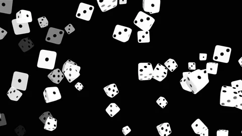Casino dice cube particle loop animation Stock Footage 161092709