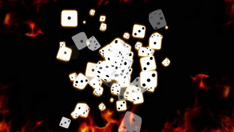 Casino dice cube particle loop animation Stock Footage 161092804