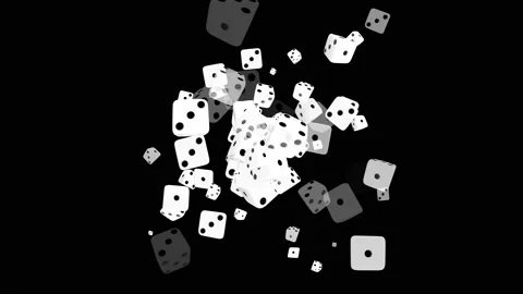 Casino dice cube particle loop animation Stock Footage 161092850