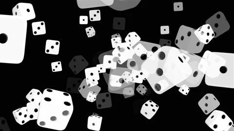 Casino dice cube particle loop animation Stock Footage 161092875