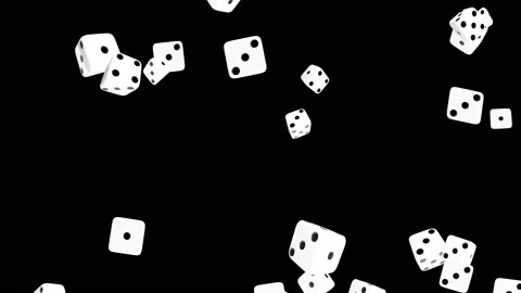 Casino dice cube particle loop animation Stock Footage 161092884