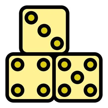 Casino dices icon vector flat Stock Illustration