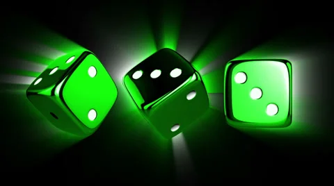Casino Dices Spinning with Alpha Stock Footage 32208746