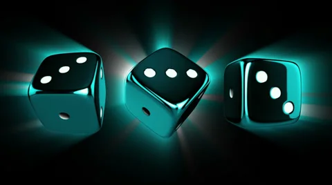 Casino Dices Spinning with Alpha Stock Footage 32254849