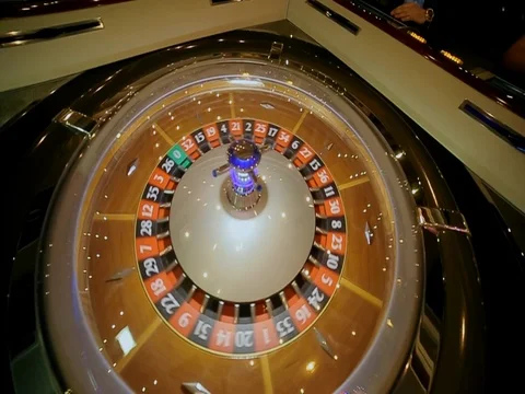 Casino electronic roulette plan with crane Stock Footage 74231195